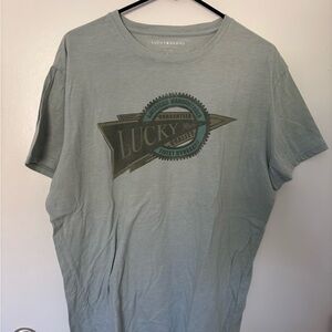 Lucky Brand Men's Light Gray Graphic Tee